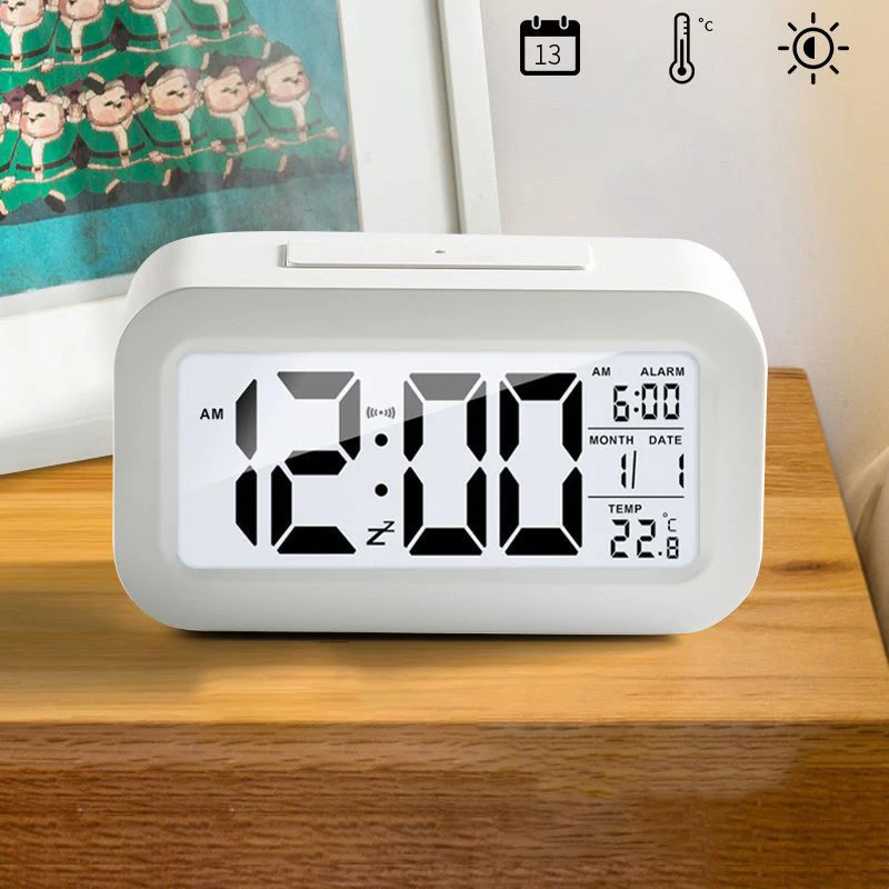 IntelligentElectronicAlarmClockSimpleDigitalBedsideAlarmsClock