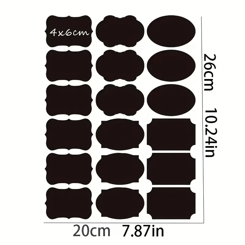 36/72/108 stickers for reusable seasoning labels, self-adhesive seasoning stickers