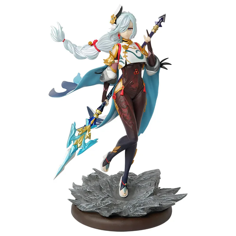 

29cm Genshin Impact Figure Shenhe Anime Figures GK Action Figurine PVC Statue Model Doll Ornaments Room Collection Decora Toys