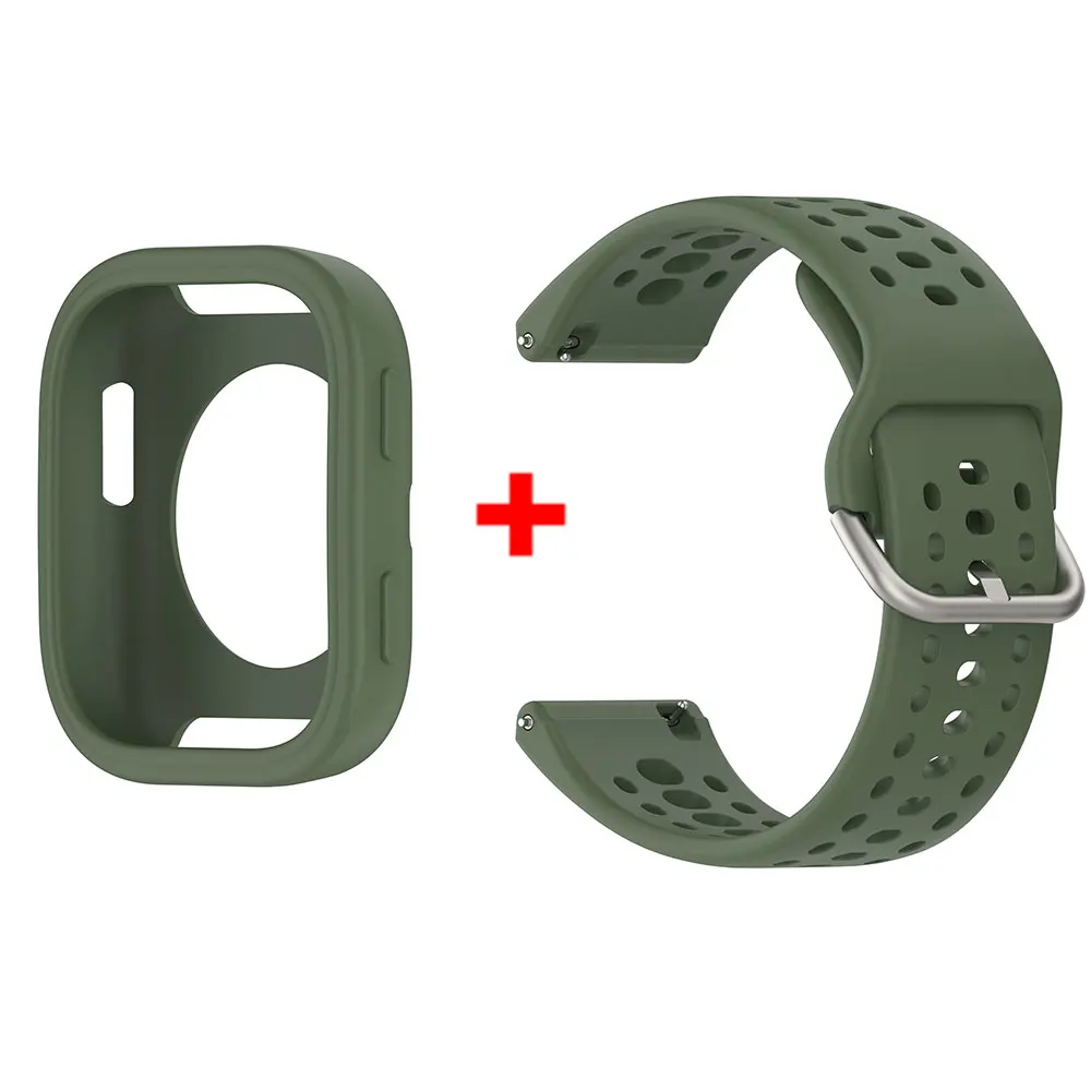 Silicone Strap with Protective Case Shell for Sport Wristbands and Bracelets