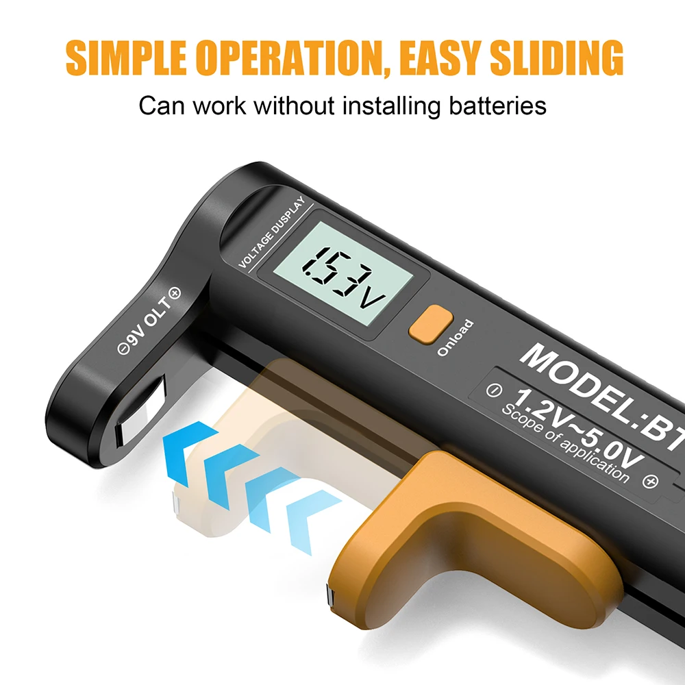 Battery Tester 1.2V~5.0V Universal Digital LCD AA AAA CD 9V 1.5V Button Cell Voltage Battery Voltage Power