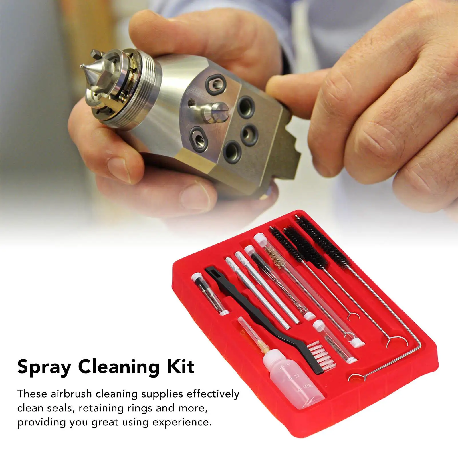 Spray Guns Cleaning Tool Kit for Airbrush Maintenance and Lubrication with Brush Parts Set