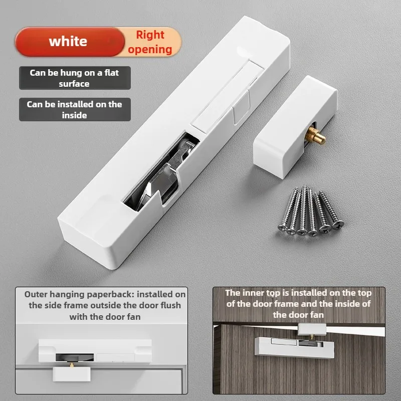 Hydraulic Door Closer Lightly Strengthened Damper ers Closed Door Flat Externally Open Invisible Household Fittings