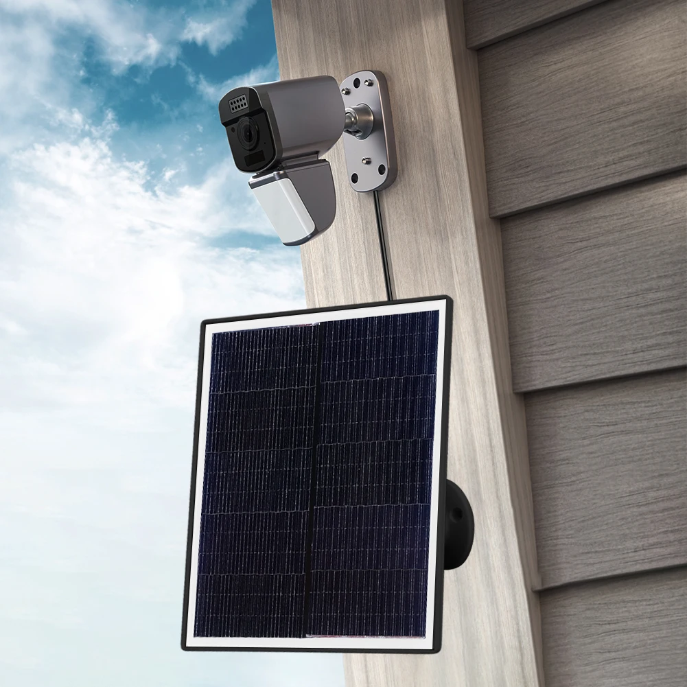 Waterproof Outdoor Camera Shingled Solar Panel View 2