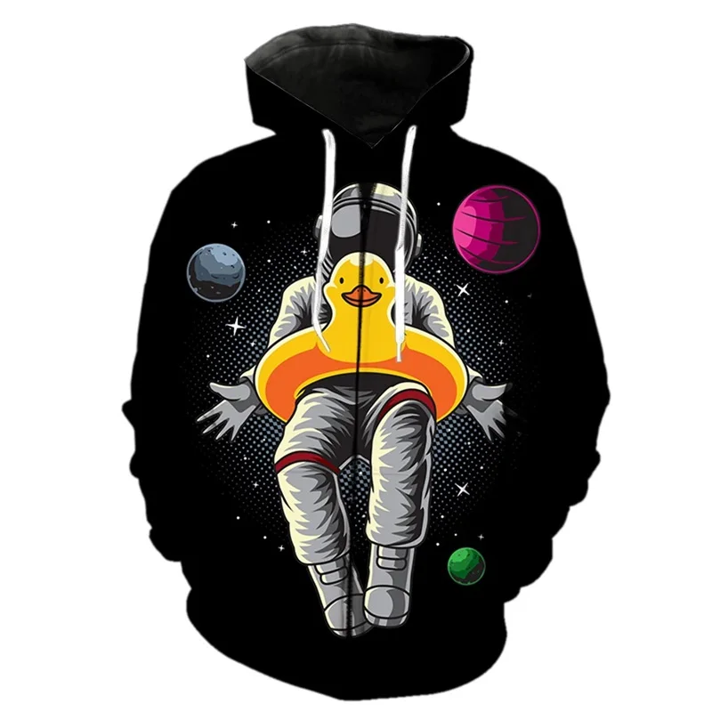 Sudadera con capucha y cremallera de astronauta espacial para hombres y mujeres, sudaderas casuales con estampado 3D, sudaderas de manga larga para niños, sudaderas de gran tamaño, ropa de calle