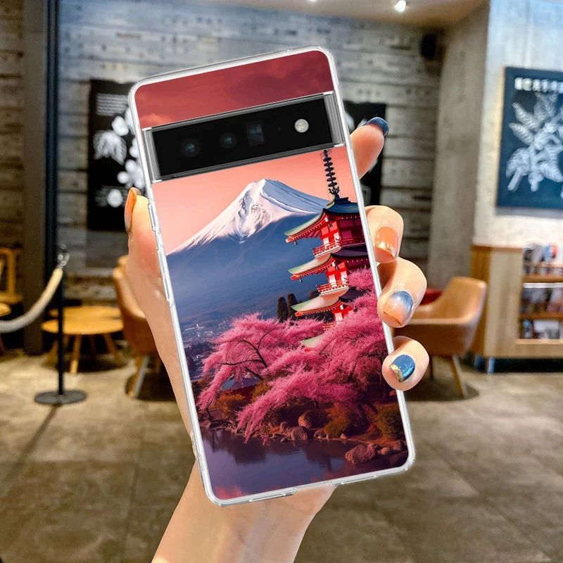 Japanese Anime Landscape Art Soft Clear TPU Phone Case Cover