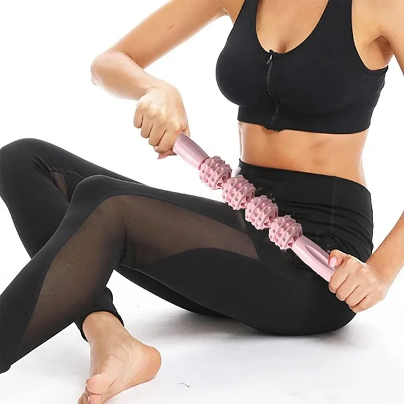 Slimming Leg Massage Stick Yoga Body Roller Massager for Back Thighs Waist Neck Cellulite Reduction Release Muscle Tension Tool