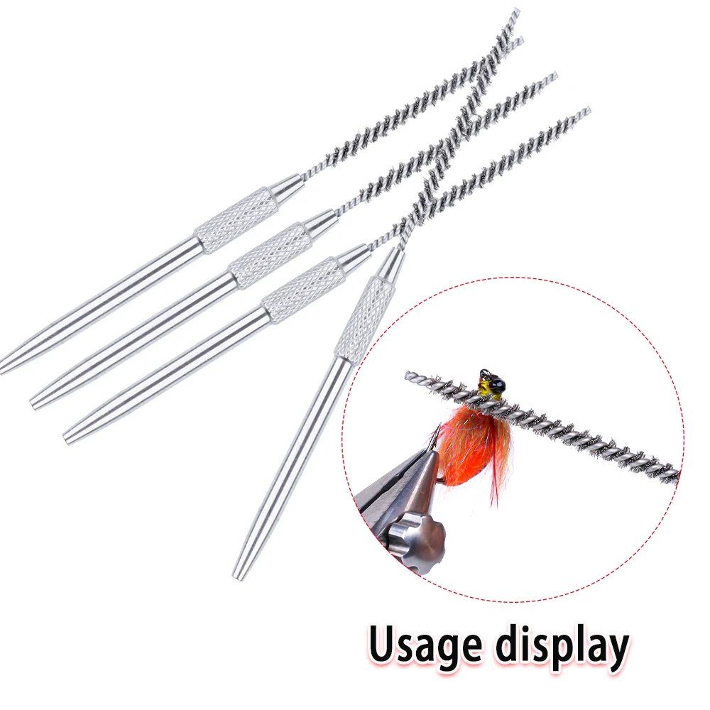Fishing Tools 1PCS 2 In 1 Fly Tying Tool Foldable Stainless Steel Teeth Comb & Nylon Dub Brush Tease Out Feather Fiber