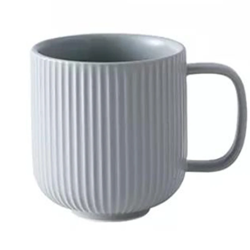 

Modern New Vertical Striped Ceramic Mug Coffee Home Porcelain Tea Coffee Mug Matte Logo Mug