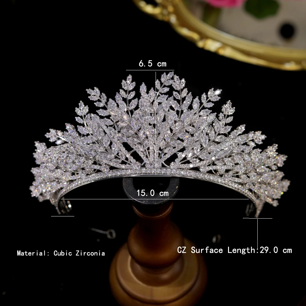 New Crown Made Of Multiple Layers Leaves Wedding Accessories