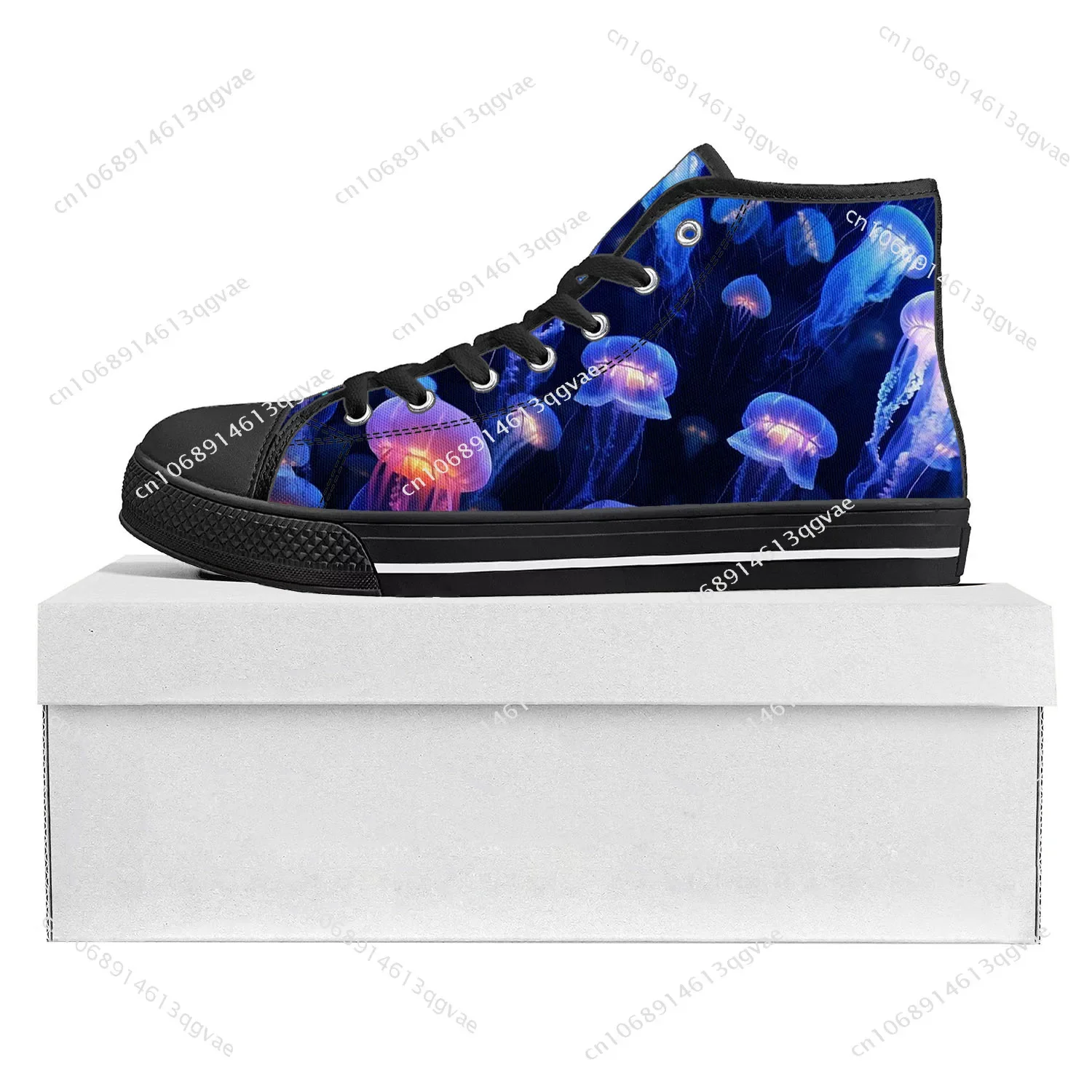 Jellyfish Pattern High Top High Quality Sneakers Mens Womens Teenager Canvas Sneaker Custom Made Shoe Casual Couple Shoes
