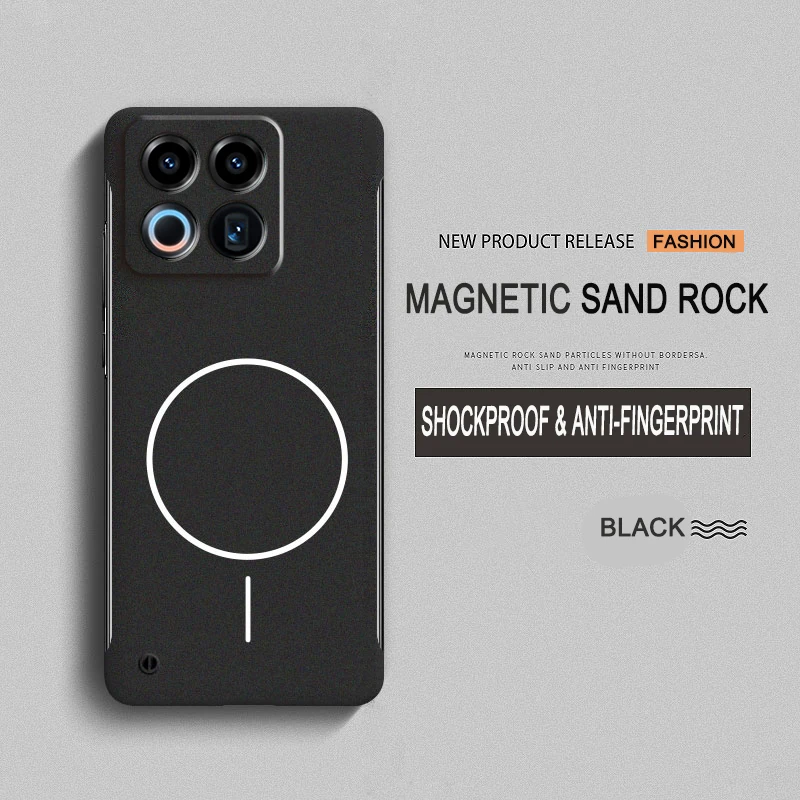 Magnetic Matte Frosted Frameless Phone Case with Magsafe Compatibility
