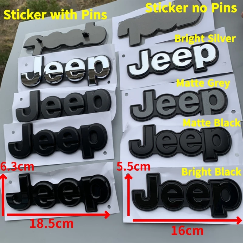 for Jeep Logo Grand Cherokee Compass Wrangler Renegade JK Patriot Car Back Rear Trunk Emblem Letters Badge Sticker Accessories |