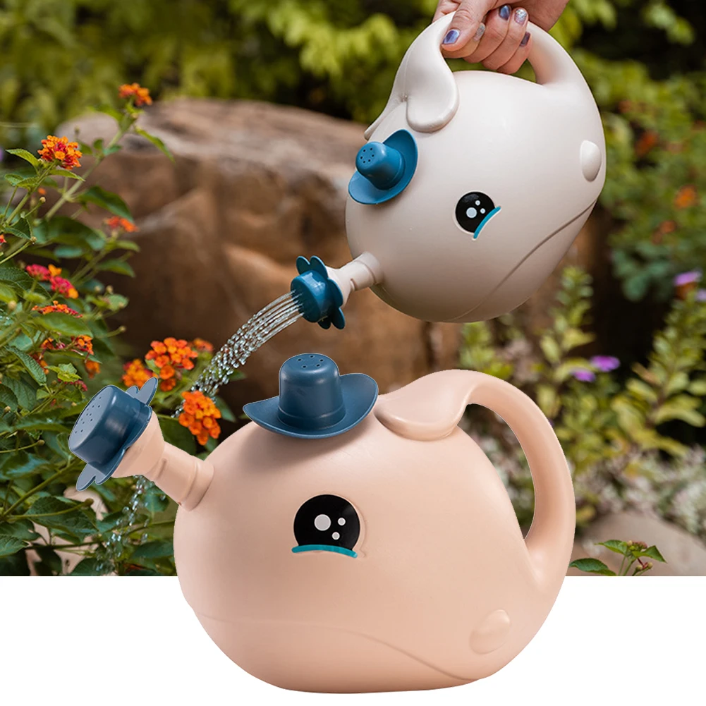 

1.2L Cartoon Dolphin Watering Pot Animal Watering Can Garden Sprinkle Kettle Fairy Garden Decoration Children DIY Gardening