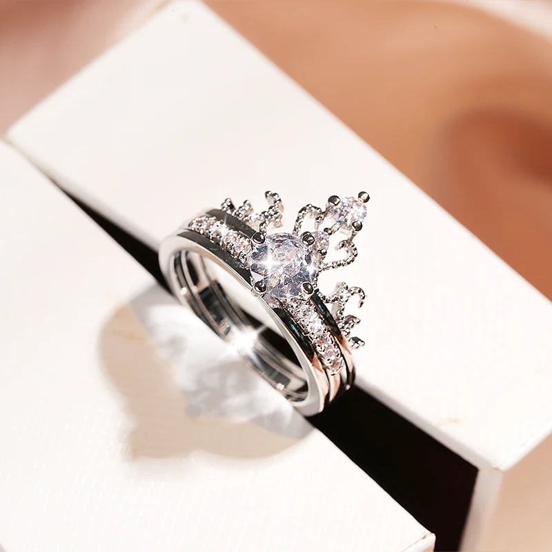 925 Silver Crown Ring