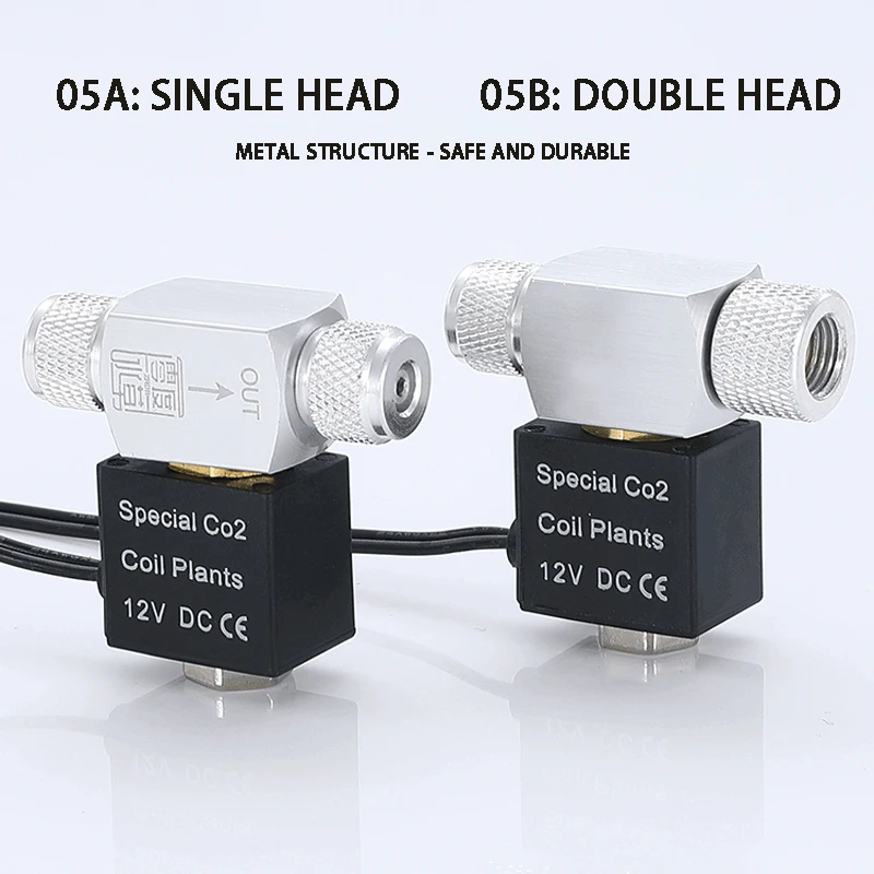 Fish tank CO2 solenoid valve Regulator generator control waterproof flame retardant single and double head CO2 solenoid valve 3