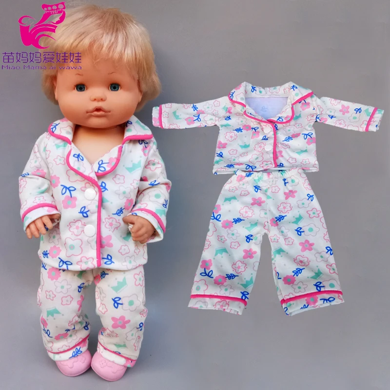 40cm Nenuco Doll Sleeping Wear Ropa Y Su Hermanita 16 Inch Doll Clothes Pajama Set