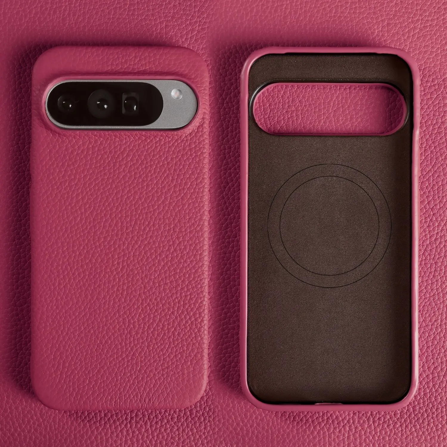 Luxury Magnetic Genuine Leather Case – Premium Shockproof Back Cover with Full Protection and MagSafe Compatibility