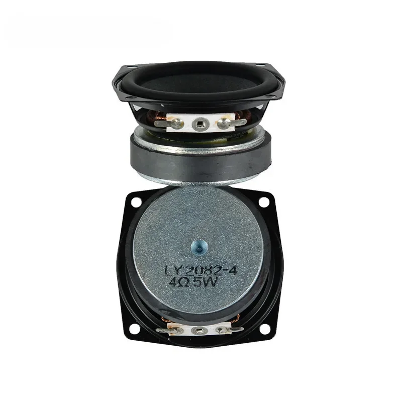 SOTAMIA 2Pcs 2.5 Inch Audio Full Range Speakers 4 Ohm 5W Rubber Edge HIFI Speaker External Magnetic Loudspeaker Home Bookshelf