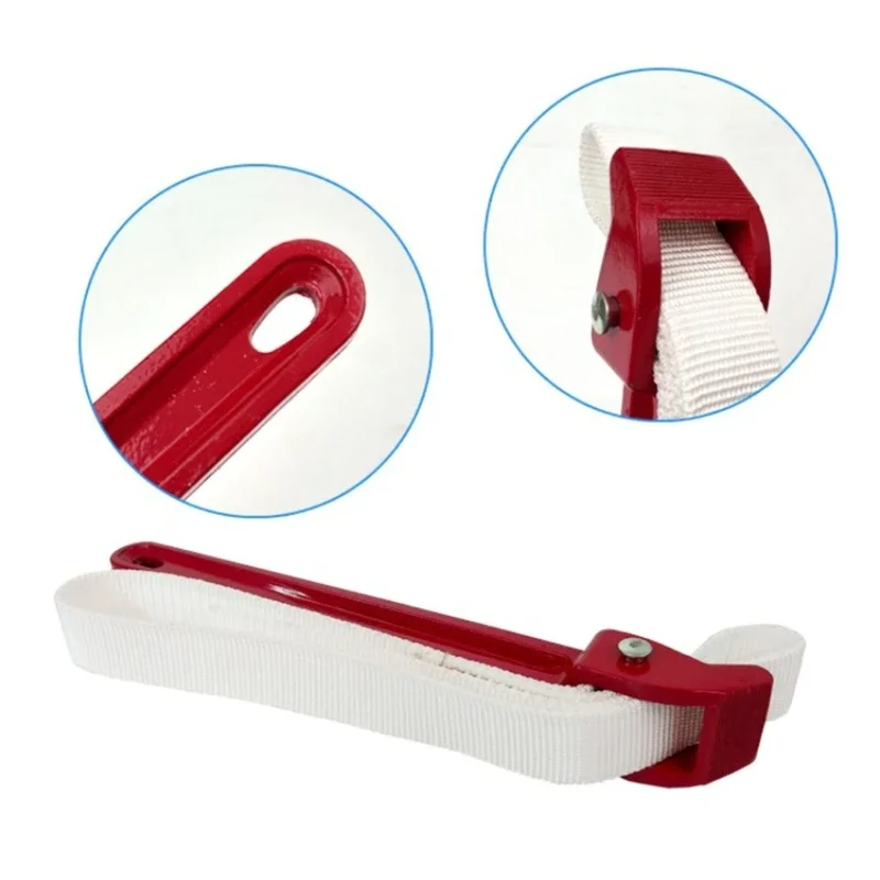 12inch Handle Strap Wrench Easy to Assemble Pipe Wrench,for Spanner Cartridge Disassembly Repair Tool Motorcycle Car Accessories