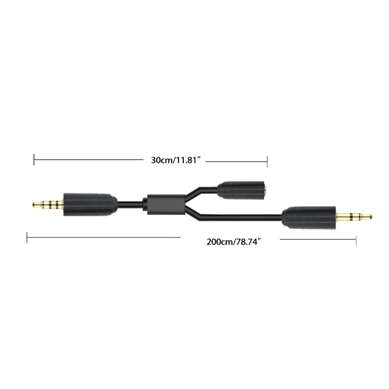 2m Chat Link Audio Adapter Cable for PS4 Xbox One Compatible with HD60S HD60 Pro Headphones Audio Accessories