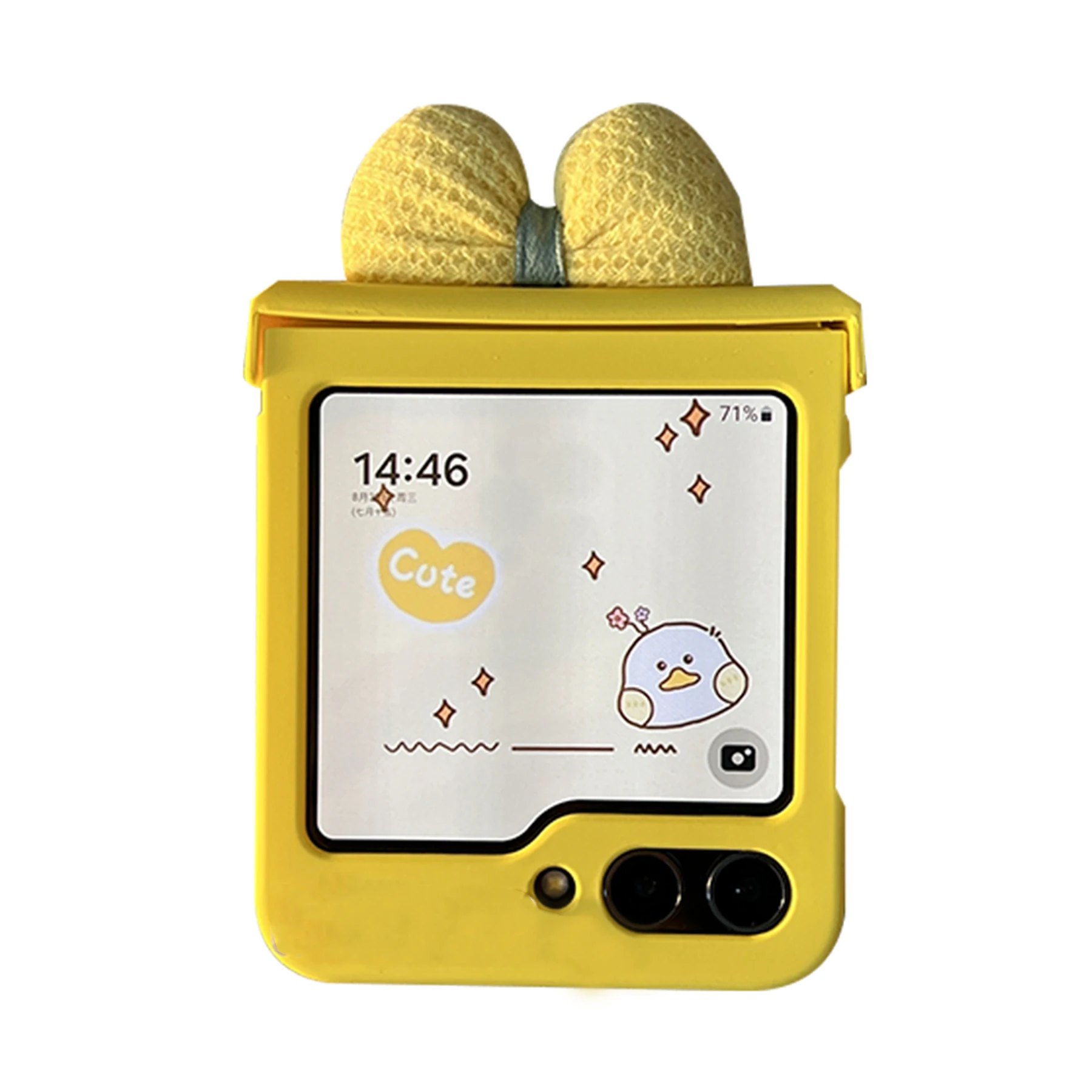 Charming Korean Candy Color 3D Bowknot Case - Portable Solid Color Cover