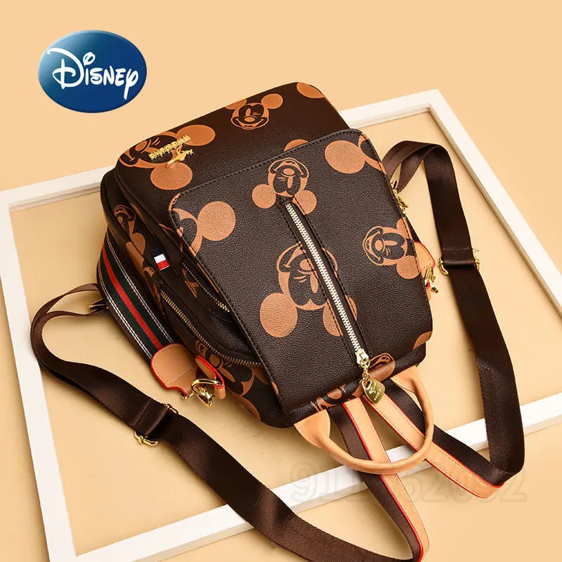 Fashion Women Mickey Mouse Backpack Waterproof High Quality Zipper Bag NEW