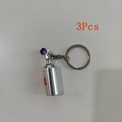 Simulation Climbing Car Decorative Nitrogen Bottle with Fixed Chain (3pcs silvery)
