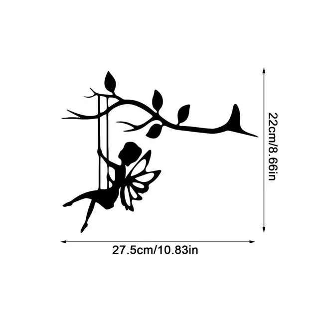 Fém Művészeti Sziluett Udvar Tétje Lengő Pillangó Tündér Hátsó Udvari Dekoráció Élénk Kültéri Jelzés #Wo - Image 6