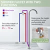 Floor Standing Bathtub Faucet Brass Body Hot Cold Mixer with Handle Rose Gold Independent Faucet Chrome Grey Black 4
