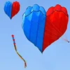 3D 5.5M Red/Blue Heart Shaped Soft Kite 8 Kites with Long Float Tail Beach Kites Easy To Fly and Tear Resistant Storage Bag 1