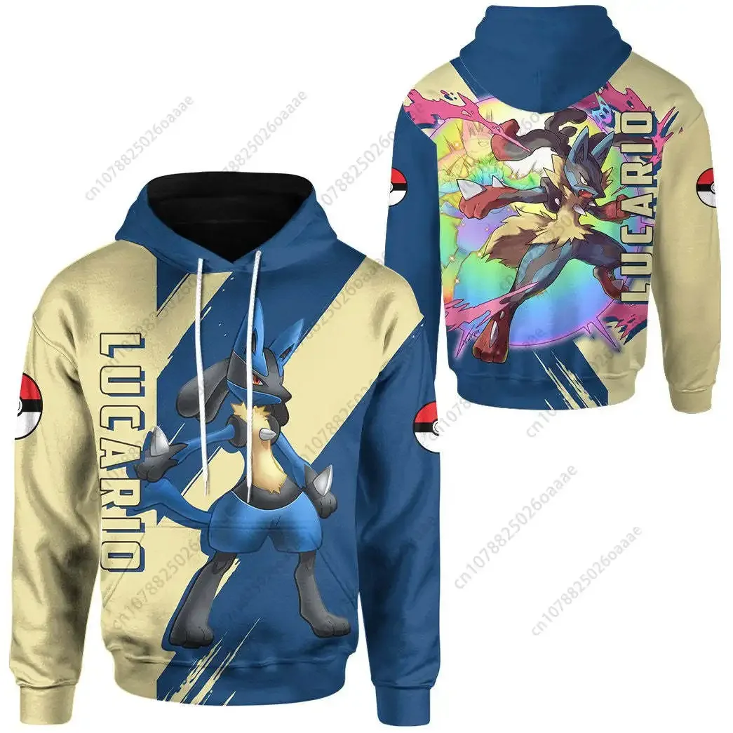 

2024 New Pokemon Charizard Lucario 3d Print Hoodie Men Women Casual Sweatshirt Hoodie Fashion Streetwear Kids Pullover Hoodie