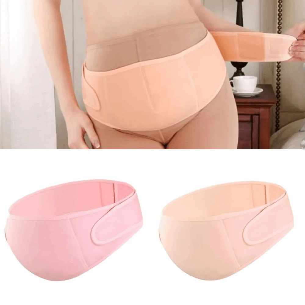 Adjustable Waist Maternity Support Belt Breathable Curved Design Maternity Belly Bands Elastic Cross Back