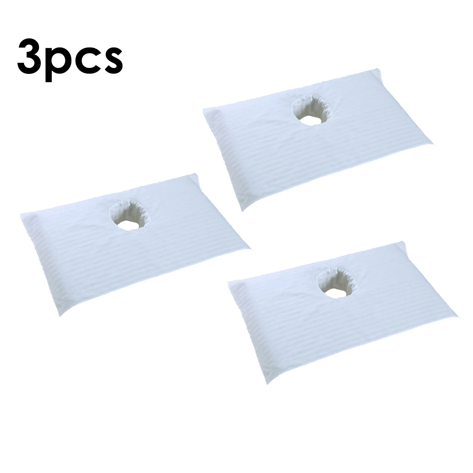 Cotton Spa Massage Table Cover 80*50cm Professional Beauty Slaon Bed Face Pads WIth Breath Hole Towel Cloth White 3PCS |
