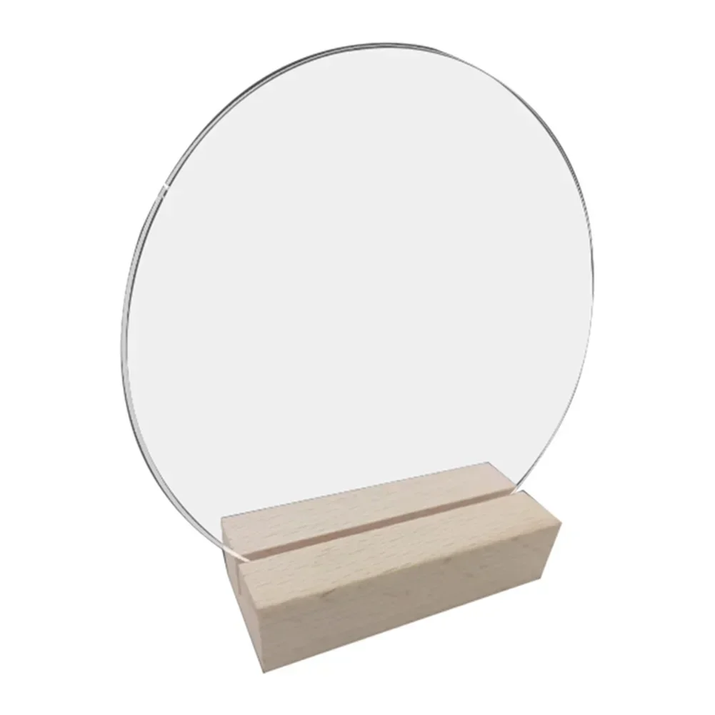Elegant Clear Acrylic Wedding Table Number Sign with Wooden Stand