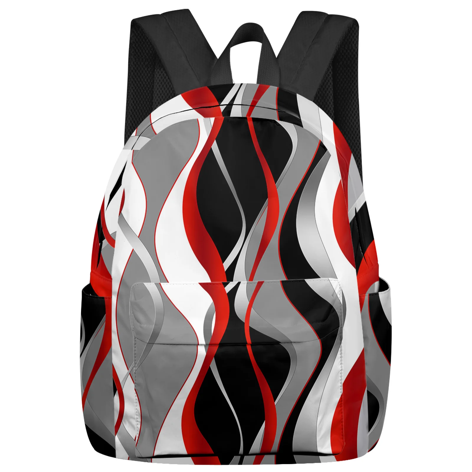 

Stereo Abstract Line Gradient Red Backpack School Bags for Teenagers Girls Students Laptop Bag Women's Casual Travel Backpack