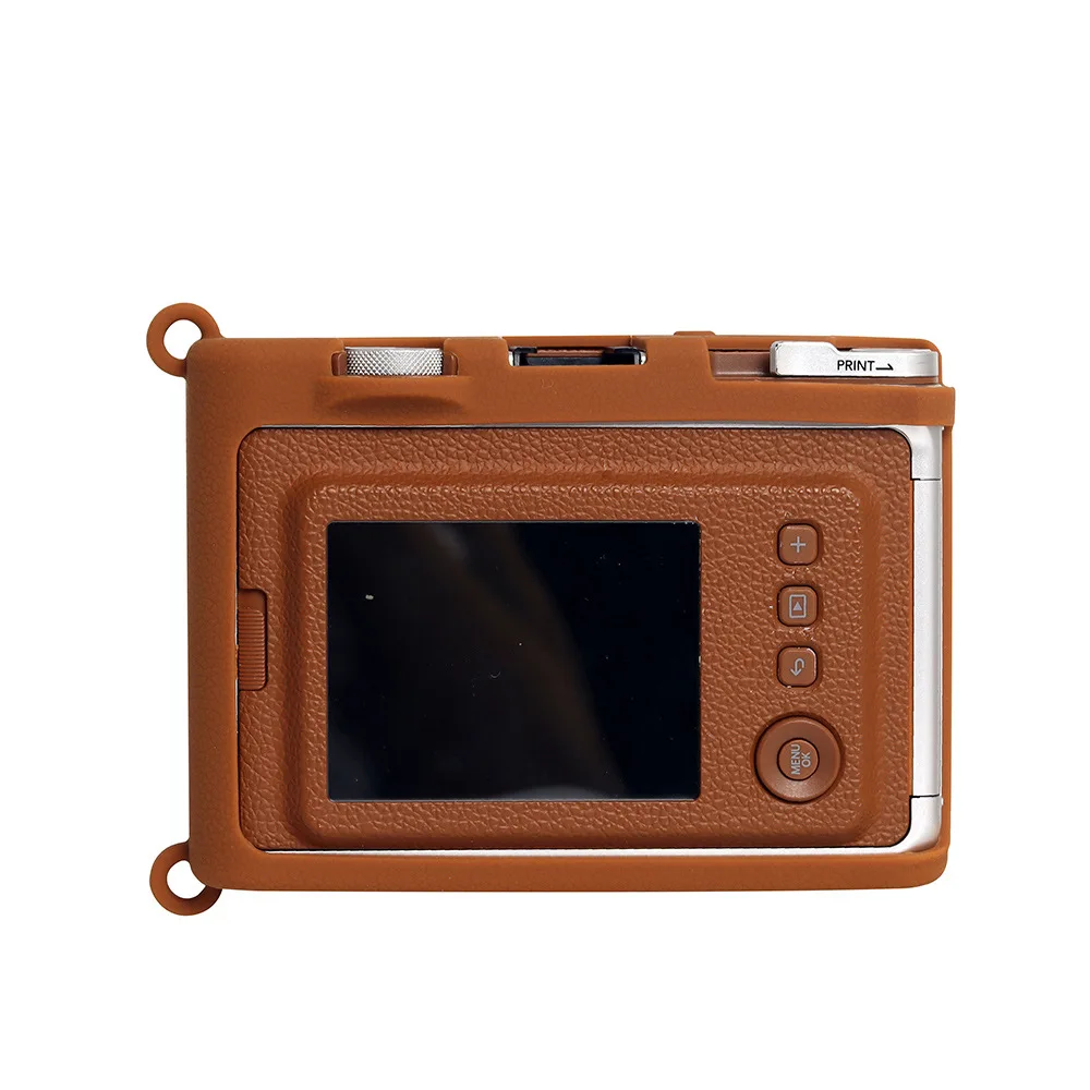 Étui De Protection Silicone Transparent Pour Appareil Photo Mini Evo - Coque Souple Avec Dragonne, Accès Complet, Antichoc