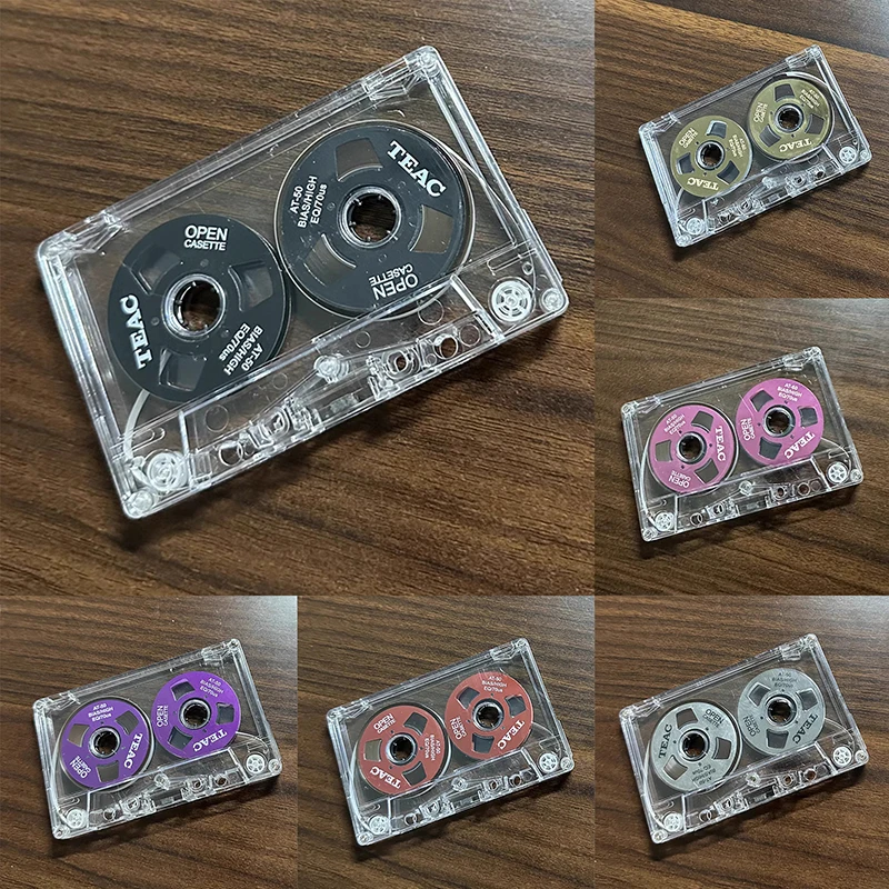 DIY Homemade Reel Reel Cassette Tape With Box Metal Mini Market Can Record 55 Minutes Empty Tape Blank Cassette Tape