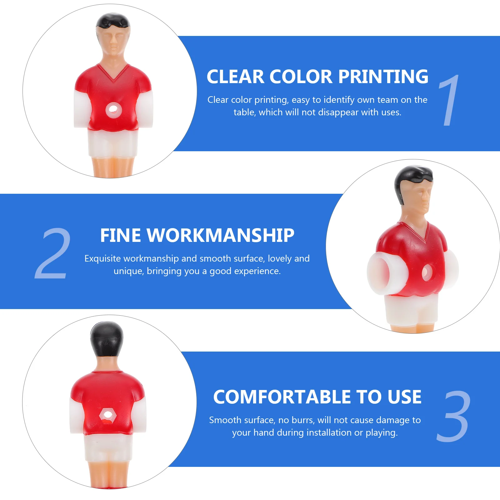 Football Player Dolls Plastic Figures Table Soccer Machine Accessories table football game tabletop soccer game