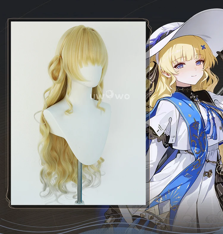 Phoebe Cosplay Perücke - Wuthering Waves - Lang Gelb Gold Haar 10 Phoebe Cosplay Perücke - Wuthering Waves - Lang Gelb Gold Haar 1