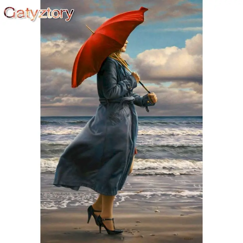 

GATYZTORY Modern Painting By Numbers Figure Handpainted Number Painting Women DIY Coloring By Numbers Adults Crafts Home Decor