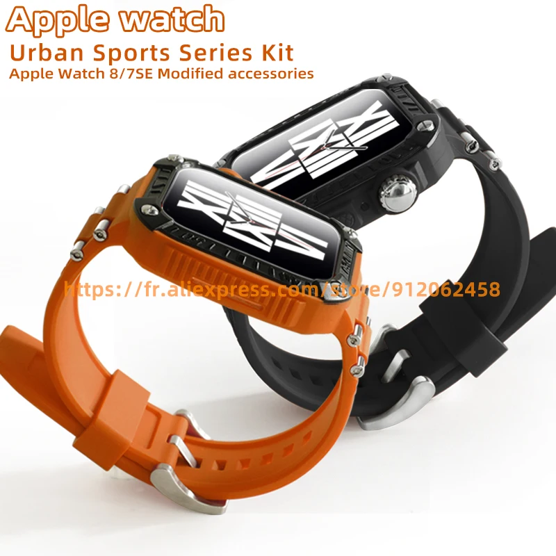 

Suitable For AppleWatch 45mm 8 Generation 7 series SE 6 5 4 Watch Iwatch Integrated Protective Case With Male 44