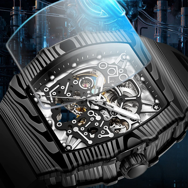MUSANFIGO New Men's Fully Automatic Mechanical Watch Fashion Trend Sports Watch Night Glow Waterproof Watch