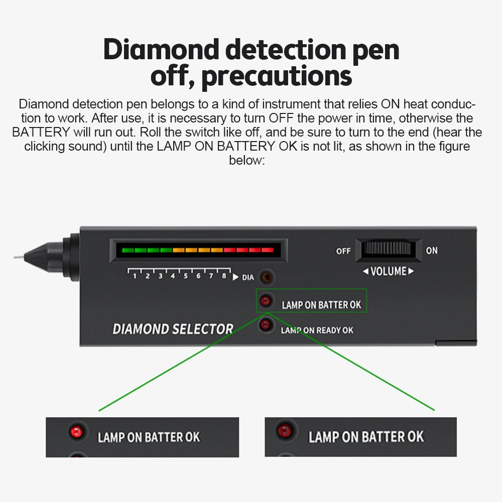 Diamond tester second-generation thermal conductivity meter drill measuring pen hardness discriminator for diamond jade crystal