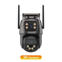 Ultra HD 6K WiFi Outdoor Security Camera with 8x Zoom and Dual Screen Technology - 3K Camera