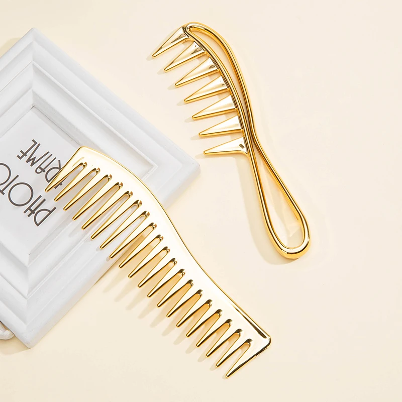 Wide Tooth Shark Plastic Curly Hair Comb Men's Back Hollow Comb Styling Tools
