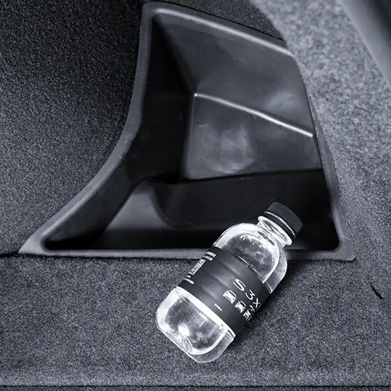 For Tesla for Model 3 2023/2024 Rear Trunk side storage box with Cover for Model 3 Tail Trunk Boot Organizer Protective cover