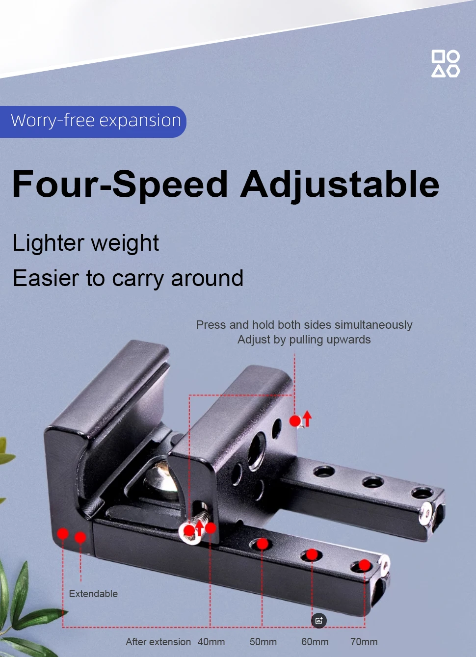 Portable Hard Drive Holder Multifunctional Clamp Metal Clip for SamsungT5 T7 T9