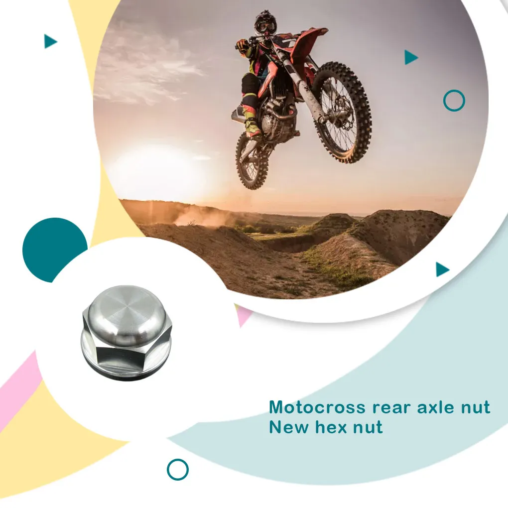 

2 Pieces Dirt Bike Rear Axle Bolts Nut Motorbike Aluminum Alloy Wheel Lug Cap Protector Motorcycles Replacement for FE250