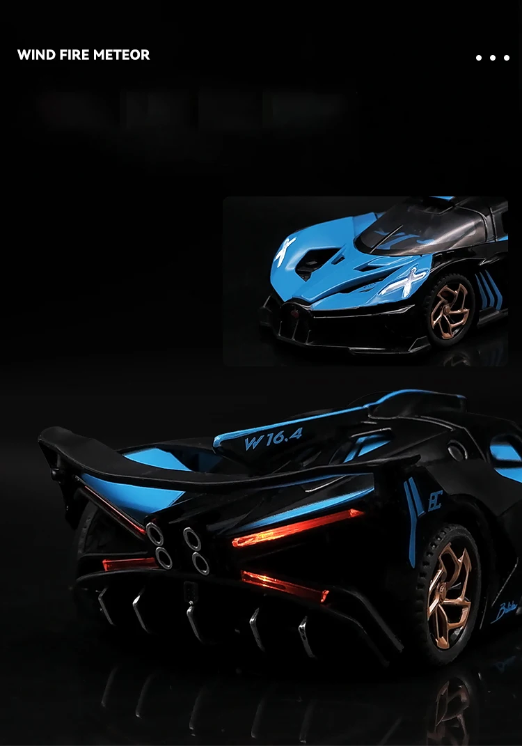Bugatti Bolide Supercar 1:32 Ölçekli Model Araba